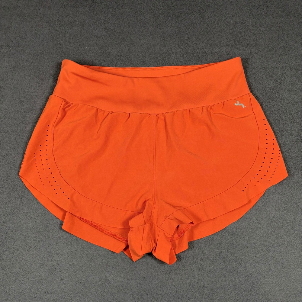 JoyLab Performance Running Shorts Womens Small Orange Perforated Breathable